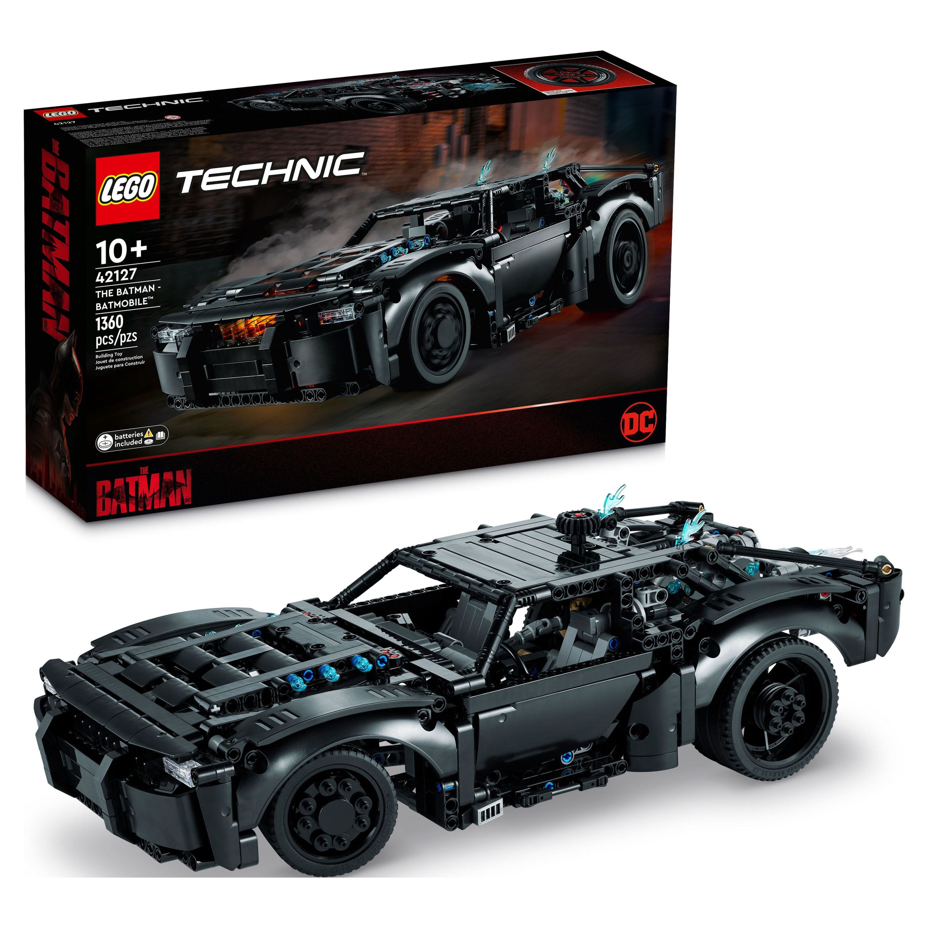 LEGO Technic THE BATMAN – BATMOBILE 42127 Model Car Building Toy, 2022  Movie Set, Superhero Gifts for Kids and Teen Fans with Light Bricks 